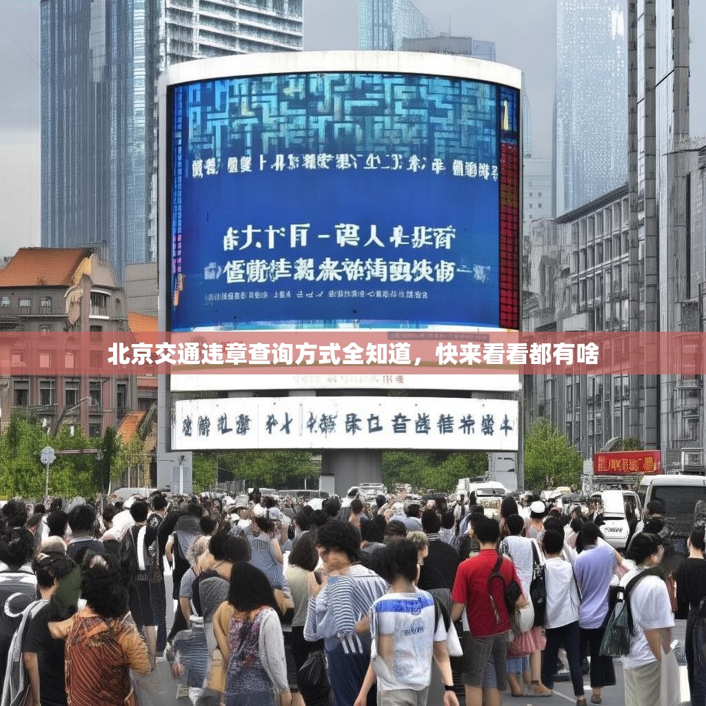 北京交通违章查询方式全知道,快来看看都有啥