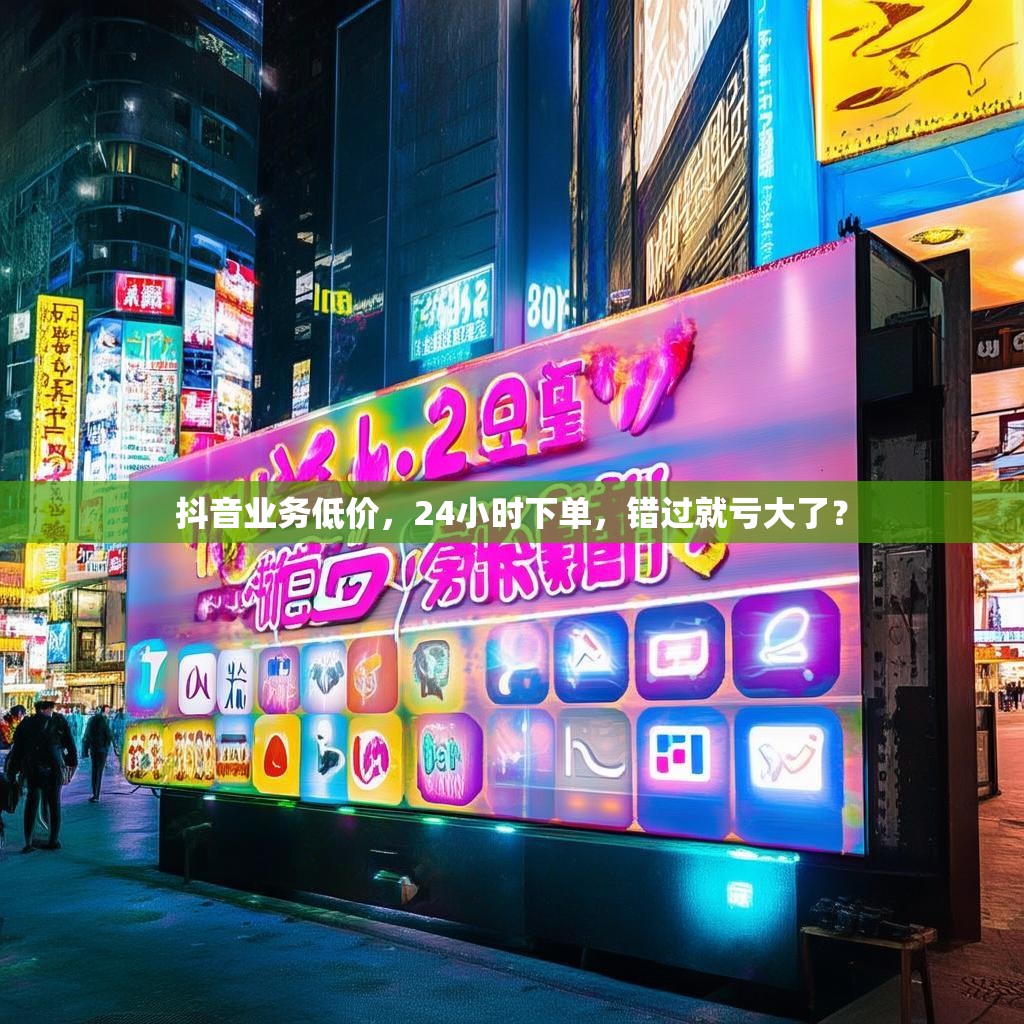 抖音业务低价,24小时下单,错过就亏大了?