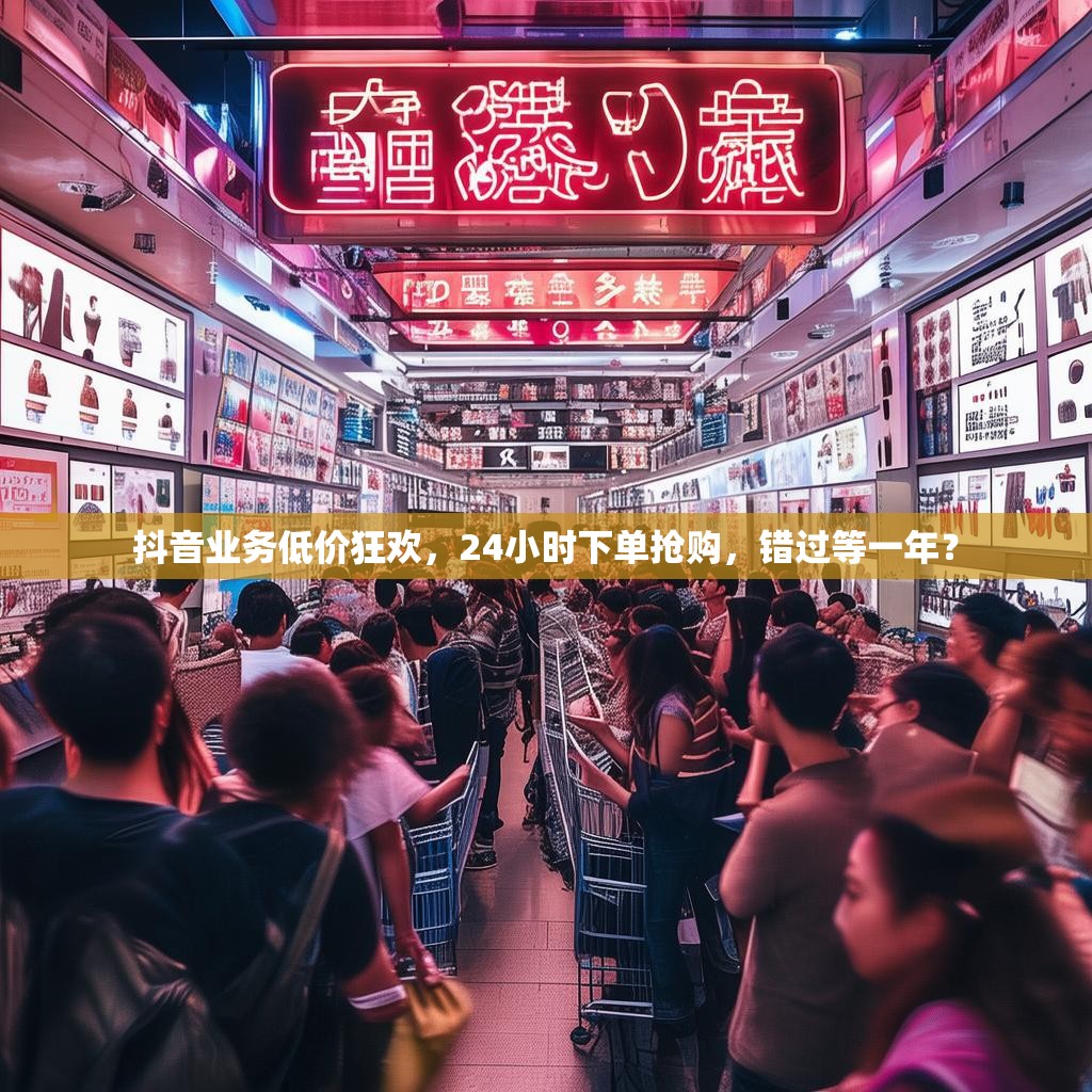 抖音业务低价狂欢，24小时下单抢购，错过等一年？
