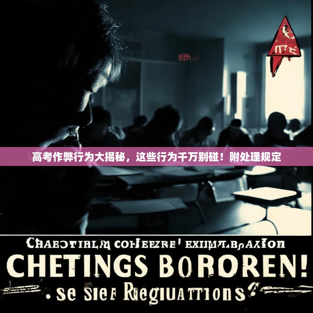 高考作弊行为大揭秘，这些行为千万别碰！附处理规定