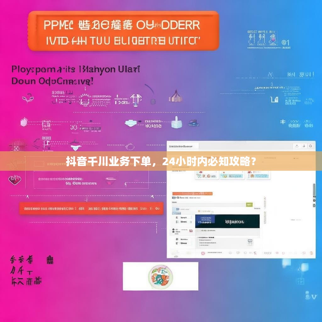 抖音千川业务下单,24小时内必知攻略?