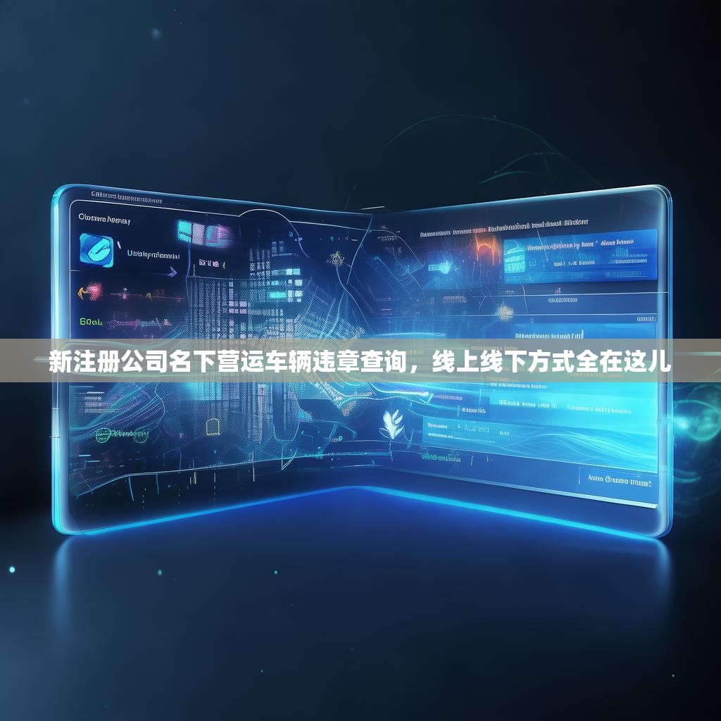 新注册公司名下营运车辆违章查询，线上线下方式全在这儿