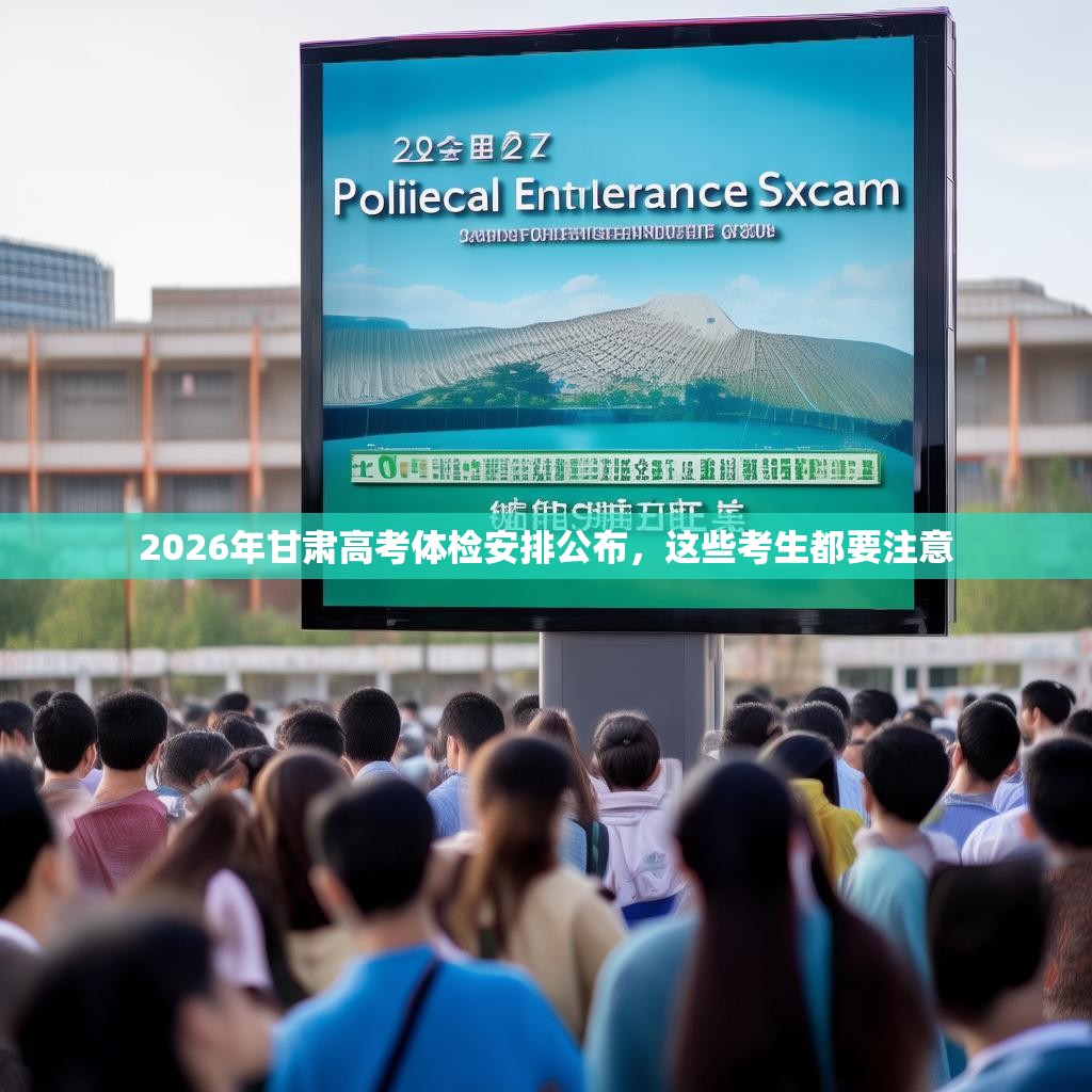 2026年甘肃高考体检安排公布，这些考生都要注意