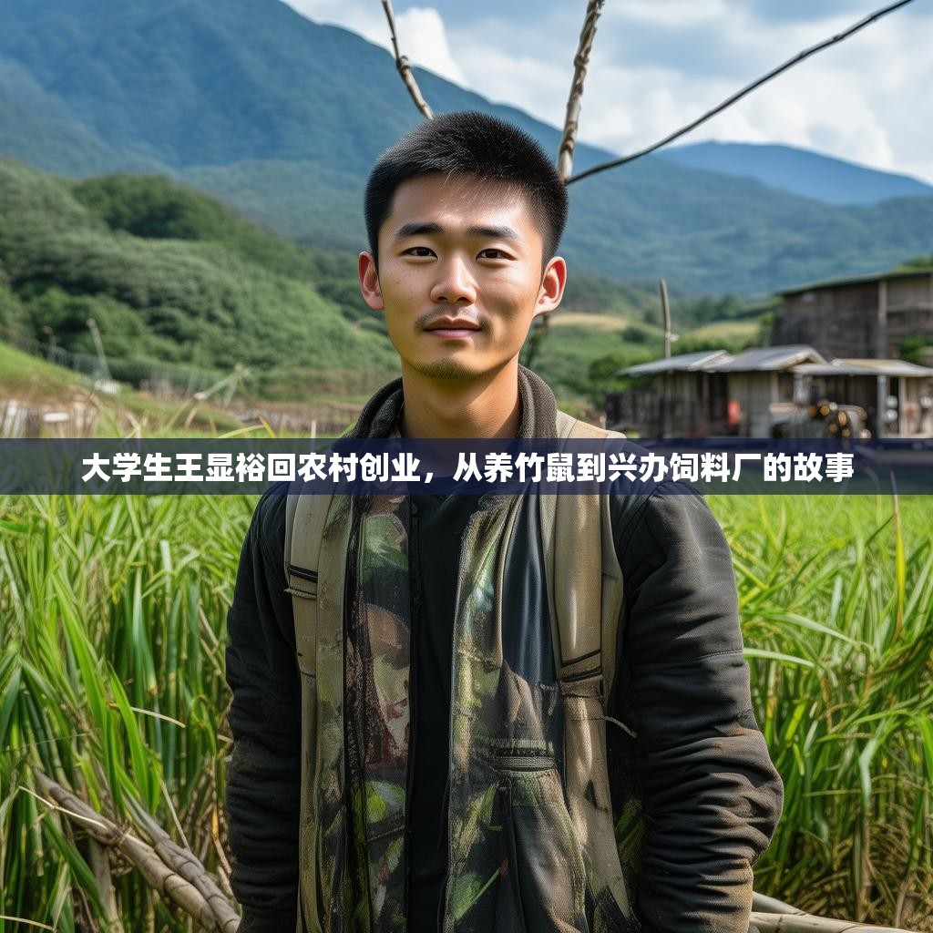 大学生王显裕回农村创业，从养竹鼠到兴办饲料厂的故事