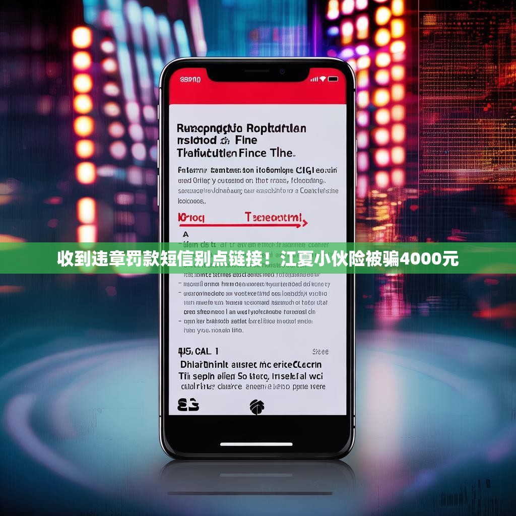 收到违章罚款短信别点链接！江夏小伙险被骗4000元