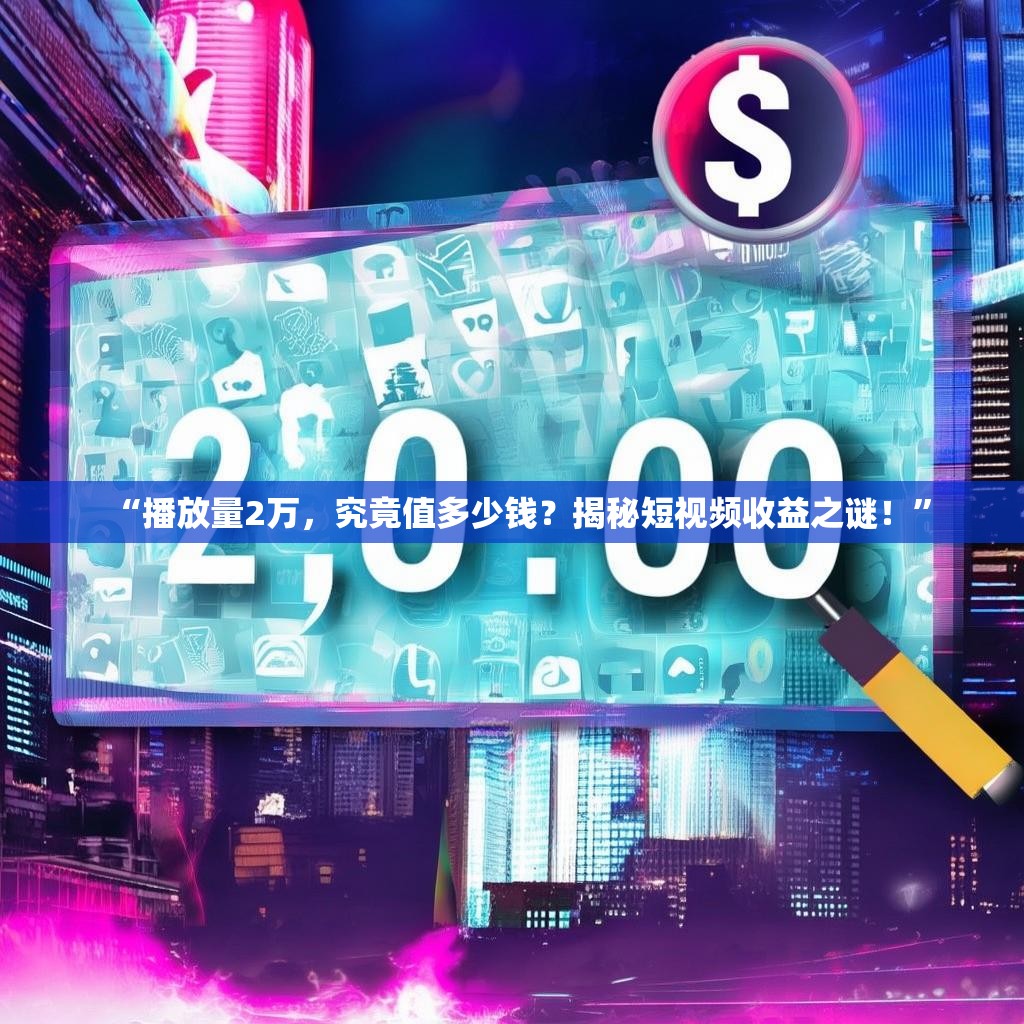 “播放量2万，究竟值多少钱？揭秘短视频收益之谜！”