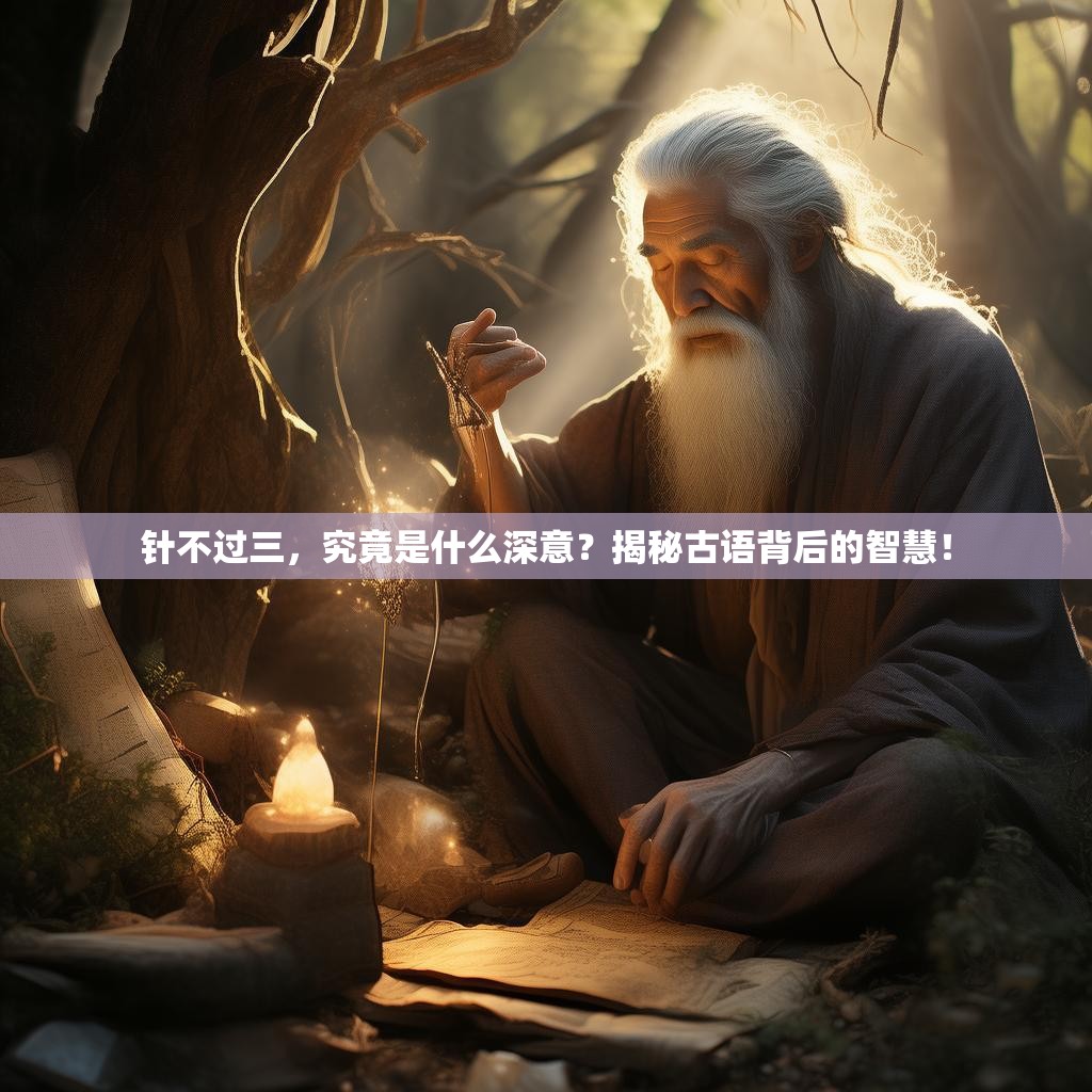 针不过三,究竟是什么深意?揭秘古语背后的智慧!