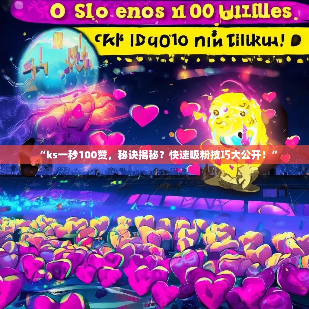 “ks一秒100赞，秘诀揭秘？快速吸粉技巧大公开！”