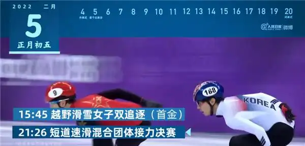 2022北京冬奥会竞赛日程公布,含各项目比赛时间及冲金看点